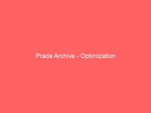 Prada Archive - Optimization