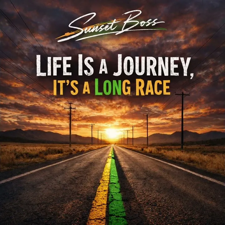 Sunset Boss Life Is A Journey Its A Long Race